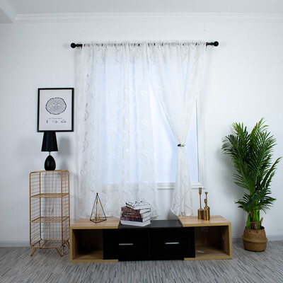 

Gobestart Trees Sheer Curtain Tulle Window Treatment Voile Drape Valance Fabric