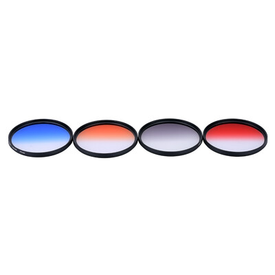 

Andoer Professional 77mm GND Graduated Filter Set GND406 Gray Blue Orange Red Graduated Neutral Density Filter for Canon Nikon