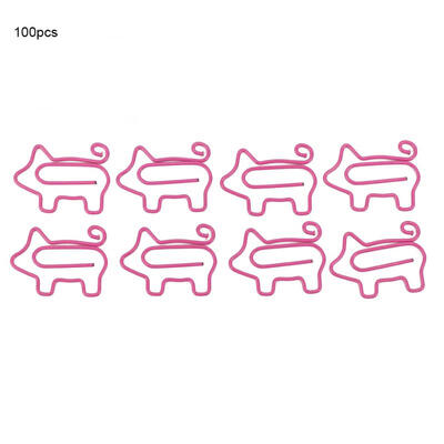 

Greensen 100pcs Cute Animal Shape Paper Clips Pig Paper Clip for Office Student School Supplies