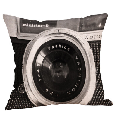 

〖Follure〗Vintage Camera Pillow Case Sofa Throw Waist Cushion Cover Home Decor Grand