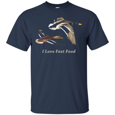 

Funny Duck Hunter I Love Fast Food HuntingTee Best Gifts Tee T-Shirt for Men
