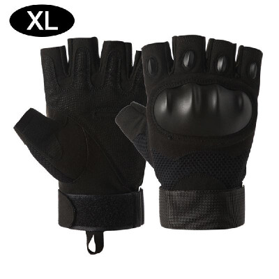 

Outdoor Gloves Knuckle Half Finger Gloves Non-slip Wear-resistant for Cycling Climbing Training Outdoor Sports