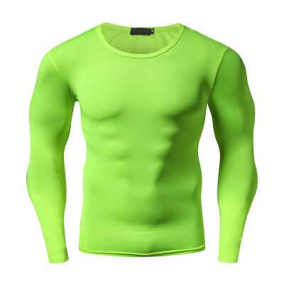 

Men Quick Dry Sports T-Shirt Compression Shirt Workout Long Sleeve Gym Top