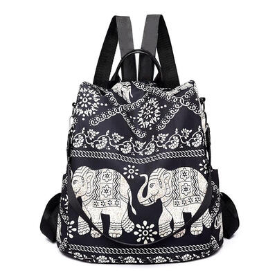 

Multifunctional Anti-Theft Backpack Casual Oxford Print Women Shoulder Bag