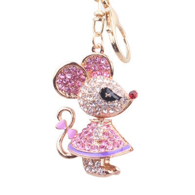 

Korean version of the 12 Zodiac cute little mouse alloy key chain creative fashion ornaments gifts