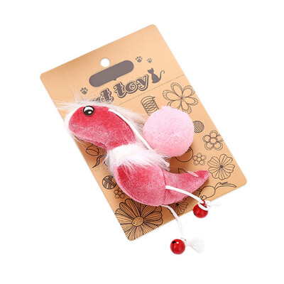 

Cats Toy Bird Fish Shape Catnip Funny Cat Interactive Scratching Toys Kitten Soft Ball Feather Trainning Toy Pet Supplies