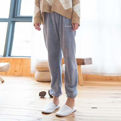 

Gobestart Womens Fashion New Style Pure Coral Velvet Household Trousers Comfortable Pants