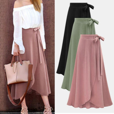 

Women Boho Solid Party Cocktail Skirt Ladies Clubwear Sundress Summer Midi Dress