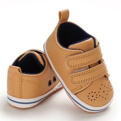 

Baby Shoes Soft Soleborn Baby Boy PU Pre-Walker Shoes Anti-Slip Sneakers Autumn Fashion Baby Boys First Walkers