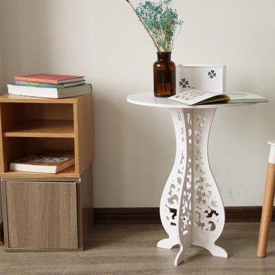 

Modern Round Coffee Side End Table Living Room Furniture White