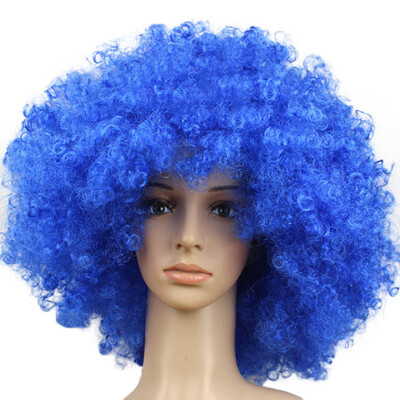 

〖Follure〗Party Disco Funny Afro Clown Hair Football Fan-Adult Afro Masquerade Hair Wig