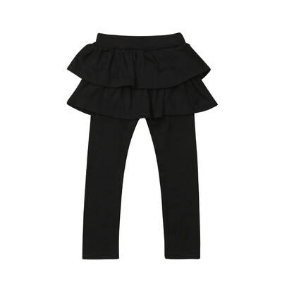 

Newborn Kid Baby Girl Culottes Leggings Ruffles Tutu Skirt Long Pants Trouser