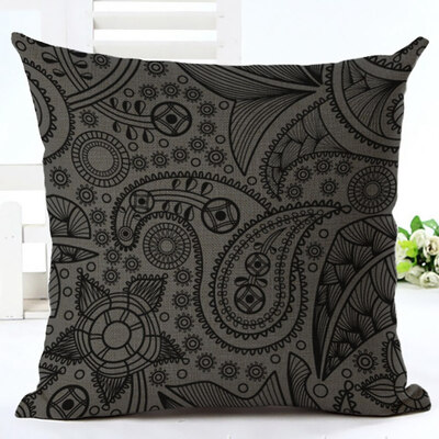 

Woven Linen Geometric Cushion Cover Sofa Car Home Decorative Throw Pillow Bohemia Paisley Style Cojines