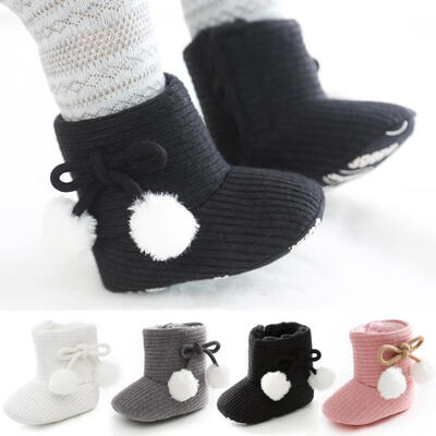 

Newborn Boy Girls Baby Anti-Skid Soft Sole Plush Ankle Snow Boots Crib Shoes Toddler Winter Warm Booties Prewalker
