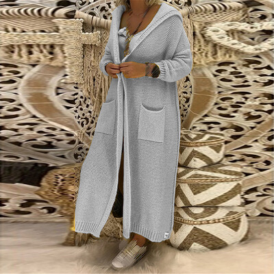

Womens Solid Loose Cardigan Coat Casual Knitted Autumn Winter Outwear Waistcoat