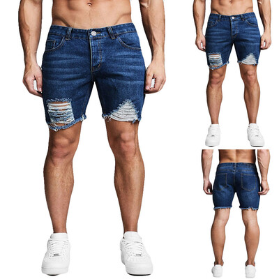 

Gobestart Mens Zipper Pocket Denim Cotton Multi-Pocket Overalls Shorts Fashion Pant