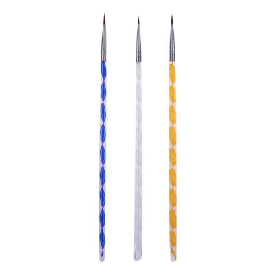 

3pcs Acrylic Nail Screw Rod Pen Pull Line Pen Nail DIY Beauty Makeup Tool