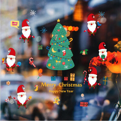 

〖Follure〗Santa Claus Christmas Tree Art Wall Sticker Window Wall Sticker Home Decor