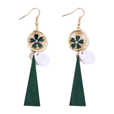 

New Fashion Women 1 Pair Stylish Long Hanging Earrings Retro Flower Dangle Drop Earring Jewelry Christmas Gift