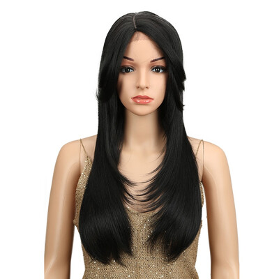 

Noble 24" Heat Resistant Synthetic Hair Long Straight Wigs Side Blonde 13515 Inches Lace Front Ombre Peruca
