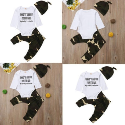 

Newborn Baby Boy Girl Tops Romper Bodysuit Jumpsuit Pants Outfits Clothes Set