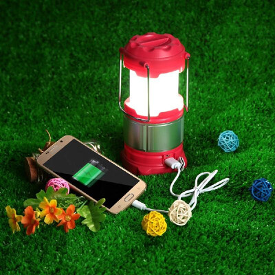 

Rechargeable Outdoor Camping Lantern Tent Super Bright LED Light & USB Power Bank 2 Battery Options