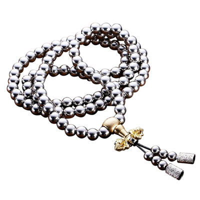 

Stainless Steel EDC Outdoor Buddha Beads Bracelet Self-defense Protection