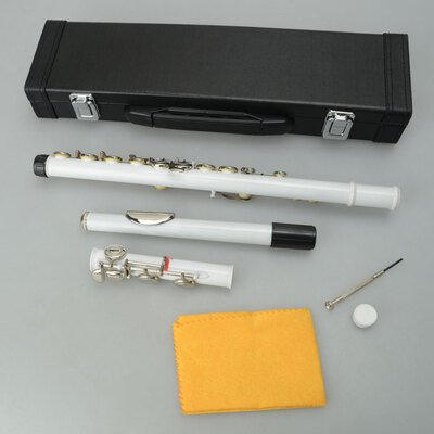 

Ktaxon Cupronickel C 16 Closed Holes Concert Band Flute for Student White