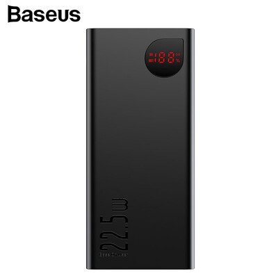 

Baseus SCP Adaman Metal Digital Display Quick Charge 20000mAh Power Bank for iPhone 11HuaweiSumsangXiaomi with QC30PD30
