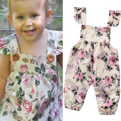 

Pretty Newborn Baby Girls Flower Strap Romper Jumpsuit Playsuit Outfit Clothes
