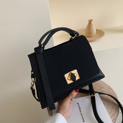 

Texture simple small bag ins fashion small fresh collision color small square bag new 2019 handheld girl bag oblique satchel bag