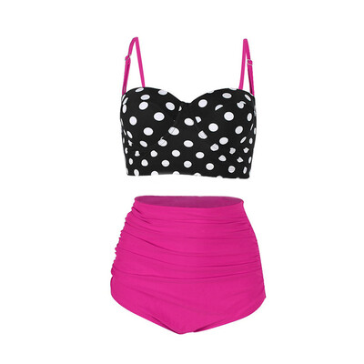 

Roseonmyhand Women Vintage Bikinis Bathing Suits Retro Halter Underwired Sexy Swimwear
