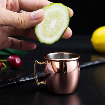 

Greensen 60ml Mini Moscow Mule Mug Whiskey Cocktail Cup Stainless Steel Beer Cup Home Bar Drinkware