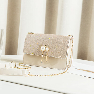 

Summer little girl fashion chain bag small square bag foreign gas woman single shoulder slant