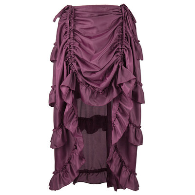 

Roseonmyhand Womens Steampunk Gothic Skirt Ruffles Pirate Skirt