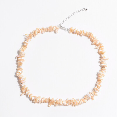 

Fashion White Shell Irregular Gravel Chips Beads Pearl Choker Necklace for Women Party Wedding Gifts Summer Jewelry Collar