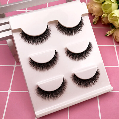 

Gobestart Real 3D Soft Long Natural Eye Lashes Makeup Thick False Eyelash Extension