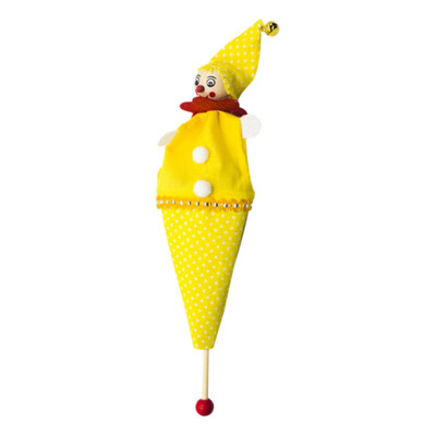 

Christmas Barrel Man Doll Cloth Christmas Ornaments Wood Spots Cartoon Doll Creative Childrens Toys Clown Puppet US
