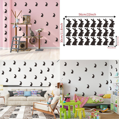 

〖Follure〗Bunny Rabbits Set of 21 Cute Bunnies Easter Holiday Wall Sticker Decal Removable