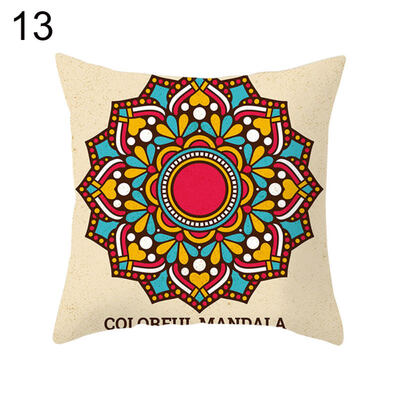

Mandala Elephant Heart Square Throw Pillowcase Cushion Cover Home Office Decor
