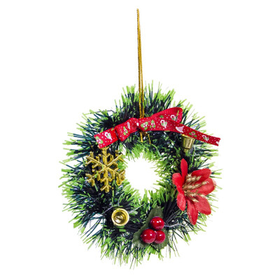 

12cm Creative Christmas PVC Mini Wreath Christmas Red Fruit Gift Wrap Hanging Pendant Vianocne Dekoracie Decoracion Hogar