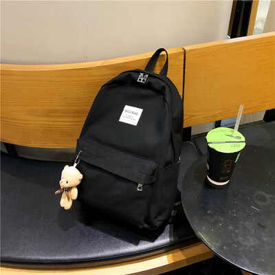 

The old girls mild school bag womens Korea style original sink high school double shoulder bag canvas college student ins wi