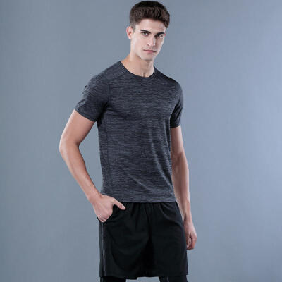 

Mens Summer Short Sleeve Round Neck Quick Drying T-shirt Outdoor Sport