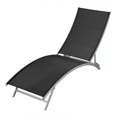 

Sun Lounger Steel&Textilene Black