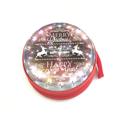 

Tailored Merry Christmas Gift Metal Coin Purse Santa Claus Prints Women Coin Case Gift