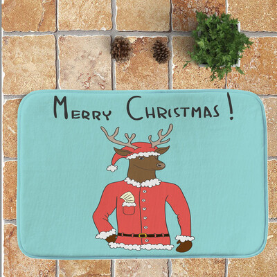 

Toponeto Christmas Festival Entrance Door Bathroom Mat Indoor Bath Decor