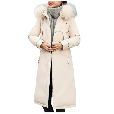 

Toponeto Women Outerwear Faux Fur Hooded Button Coat Long Solid Jackets Pocket Coats