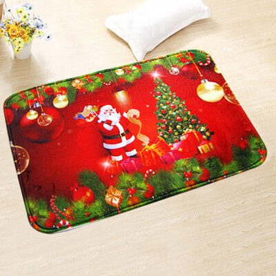 

〖Follure〗Thick Flannel Christmas Print Carpet Mats Household Bathroom Mat Bedroom Mat