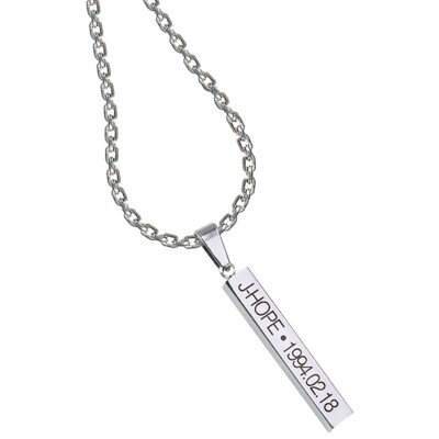 

BTS Members Name Date Pendant Necklace Fashion Jewelry Silver Alloy Chain Hot Gift for Fans