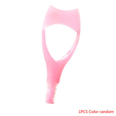 

5pcs 3 In 1 Makeup Eyelash Stencil Eyelashes Comb Mascara Applicator Lashes Extension Guide Card Random Color
